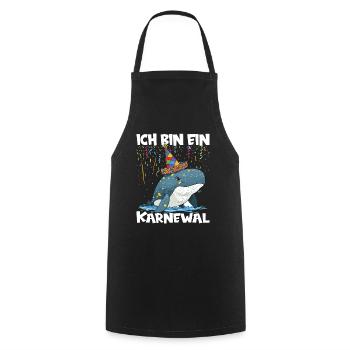 Karneval Kostüm Fasching Fastnacht - Kochschürze - Schwarz - Vorne - AI Model Male 185 dark (185cm)