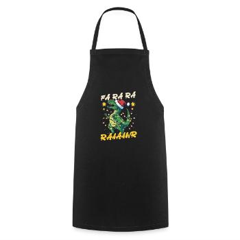 Dinosaur Christmas Fa Ra Ra Raaaawr - Cooking Apron - black - Front - AI Model Male 185 dark (185cm)