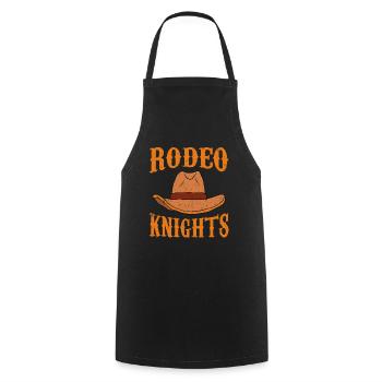 Rodeo Outfit Bullen Reiten - Kochschürze - Schwarz - Vorne - AI Model Male 185 dark (185cm)