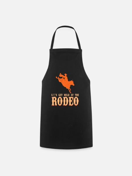 Rodeo Outfit Bullen Reiten - Kochschürze - Schwarz