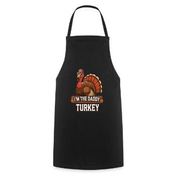 Daddy Turkey Thanksgiving - Kochschürze - Schwarz - Vorne - AI Model Male 185 dark (185cm)