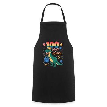 100e jour d’école 100 jour d’école des enfants - Tablier de cuisine - noir - Devant - AI Model Male 185 dark (185cm)