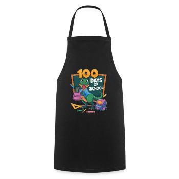 100th Day Of School 100 Day Of School Kids - Cooking Apron - black - Front - AI Model Male 185 dark (185cm)