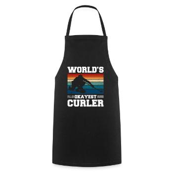 Curling Sport Curling - Cooking Apron - black - Front - AI Model Male 185 dark (185cm)