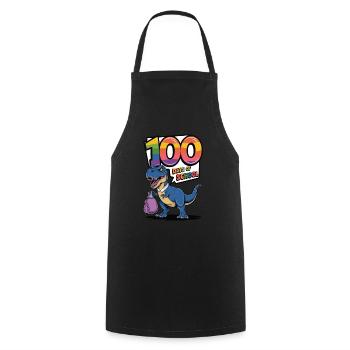 100th Day Of School 100 Day Of School Kids - Cooking Apron - black - Front - AI Model Male 185 dark (185cm)