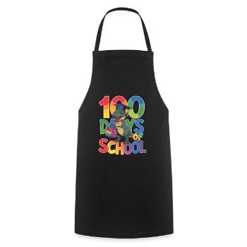 100th Day Of School 100 Day Of School Kids - Cooking Apron - black - Front - AI Model Male 185 dark (185cm)