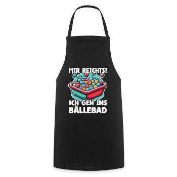 I've had enough, I'm going to the ball pit! Party Costume Sar - Cooking Apron - black - Front - AI Model Male 185 dark (185cm)