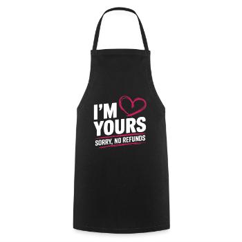 Je suis à toi désolé pas de remboursement Je suis à toi Je suis à toi - Tablier de cuisine - noir - Devant - AI Model Male 185 dark (185cm)