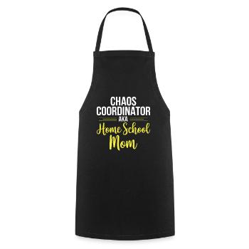 Chaos Choordinator aka Home School Mom - Cooking Apron - black - Front - AI Model Male 185 dark (185cm)