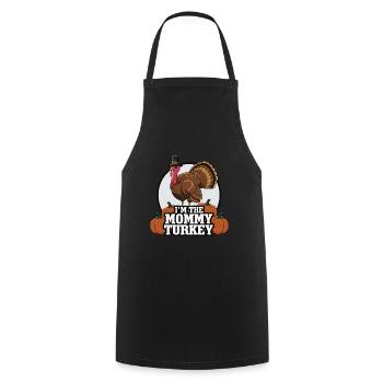 Mommy Turkey Thanksgiving - Kochschürze - Schwarz - Vorne - AI Model Male 185 dark (185cm)