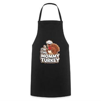 Maman Turquie Thanksgiving - Tablier de cuisine - noir - Devant - AI Model Male 185 dark (185cm)