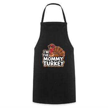 Maman Turquie Thanksgiving - Tablier de cuisine - noir - Devant - AI Model Male 185 dark (185cm)