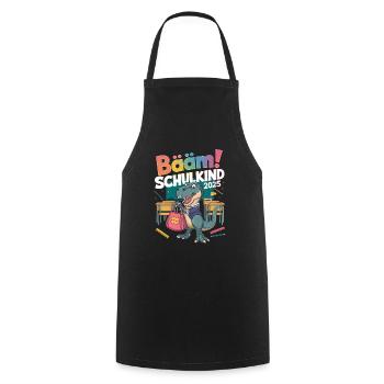 Schulkind 2025 Einschulung Schulanfang - Kochschürze - Schwarz - Vorne - AI Model Male 185 dark (185cm)