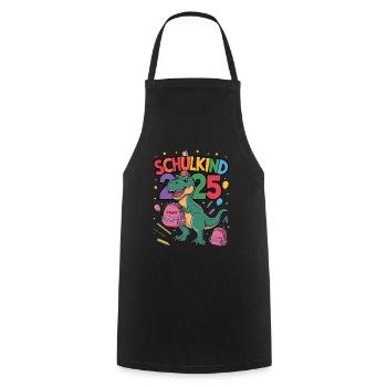 School Child 2025 School Enrollment Back to School - Cooking Apron - black - Front - AI Model Male 185 dark (185cm)