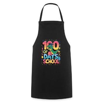 100e jour d’école 100 jour d’école des enfants - Tablier de cuisine - noir - Devant - AI Model Male 185 dark (185cm)