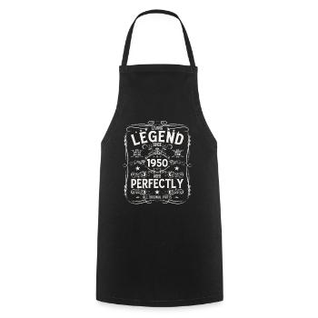 75ème Anniversaire Original Vintage 1950 - Tablier de cuisine - noir - Devant - AI Model Male 185 dark (185cm)