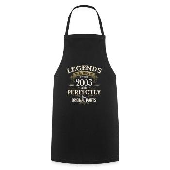 Cadeau 20ème Anniversaire Légende Septembre 2005 - Tablier de cuisine - noir - Devant - AI Model Male 185 dark (185cm)