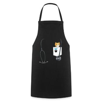 Veterinarian Costume for Boys Career Day Outfit - Cooking Apron - black - Front - AI Model Male 185 dark (185cm)