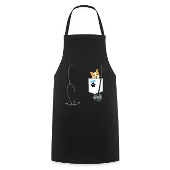 Future Veterinarian Costume School Career Day - Cooking Apron - black - Front - AI Model Male 185 dark (185cm)
