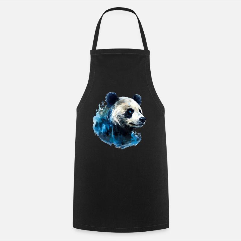 Panda - Kochschürze - Schwarz