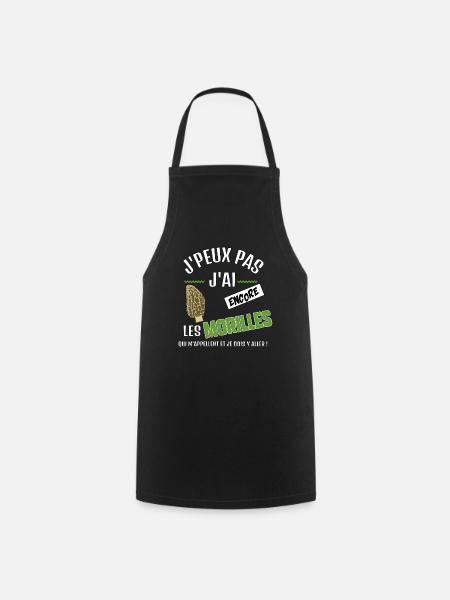J’peux pas j’ai les morilles qui m’appellent - Tablier de cuisine - noir