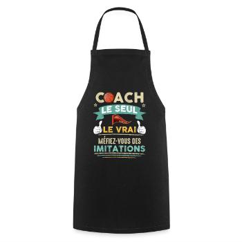 Coach Le Seul Le Vrai Cadeau Homme Basket-Ball - Tablier de cuisine - noir - Devant - AI Model Male 185 dark (185cm)
