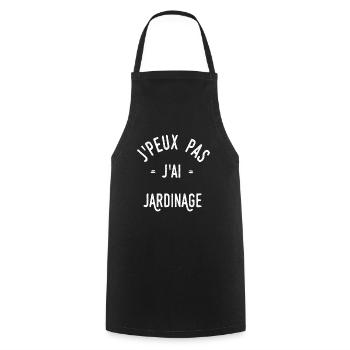 J’peux pas j’ai jardinage - Tablier de cuisine - noir - Devant - AI Model Male 185 dark (185cm)