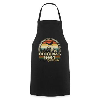 1964 Vintage Birthday Retro Vintage Gift - Cooking Apron - black - Front - AI Model Male 185 dark (185cm)