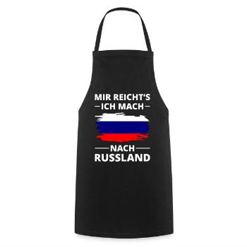 Russland Flagge Russische Fahne Spruch Heimat - Kochschürze - Schwarz - Vorne - AI Model Male 185 dark (185cm)