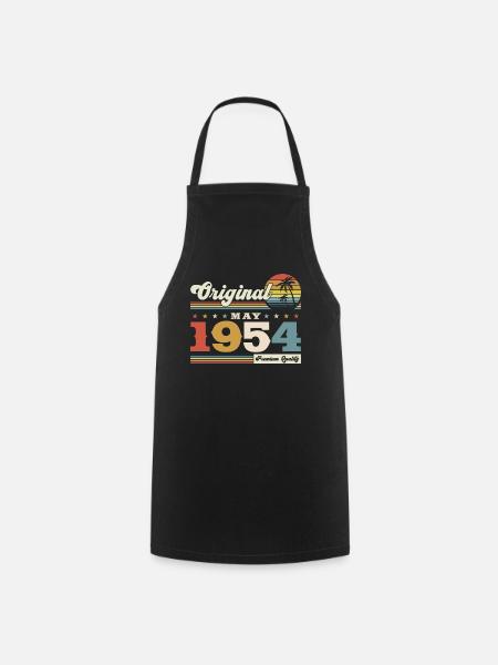 Original 1954 Jahrgang 1954 70. Geburtstag 1954 - Kochschürze - Schwarz