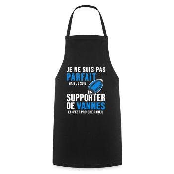 supporter rugby stade Vannes club humour rugby RCV - Tablier de cuisine - noir - Devant - AI Model Male 185 dark (185cm)