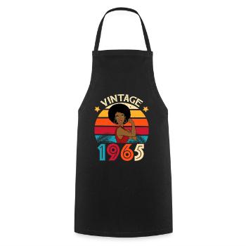 Vintage Afro Karibik 1965 Geburtstag - Kochschürze - Schwarz - Vorne - AI Model Male 185 dark (185cm)