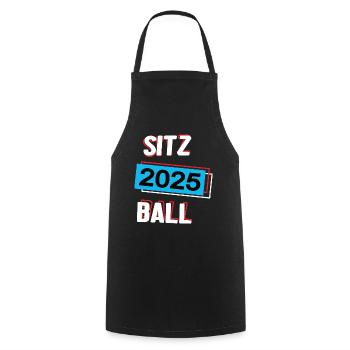 Sitzball 2025 Sitzballer Sitzballspieler Spiel - Kochschürze - Schwarz - Vorne - AI Model Male 185 dark (185cm)