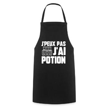 J’peux pas j’ai potion - Tablier de cuisine - noir - Devant - AI Model Male 185 dark (185cm)