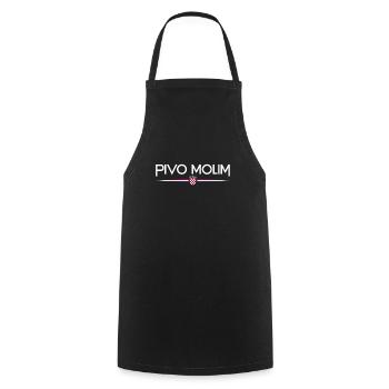 Pivo Molim - Kroatien - Kochschürze - Schwarz - Vorne - AI Model Male 185 dark (185cm)