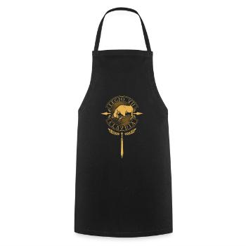 Legio VII Claudia - Roman Legion - Cooking Apron - black - Front - AI Model Male 185 dark (185cm)