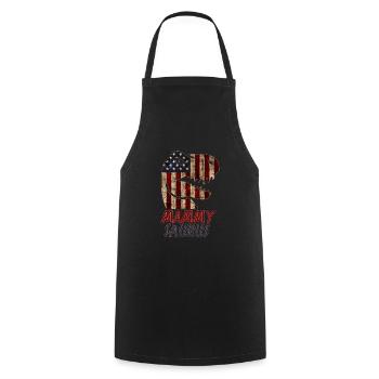 Patriotic Mammy Dinosaur - Cooking Apron - black - Front - AI Model Male 185 dark (185cm)