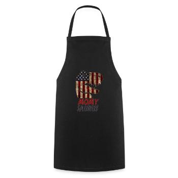 Patriotic Momy Dinosaur - Cooking Apron - black - Front - AI Model Male 185 dark (185cm)