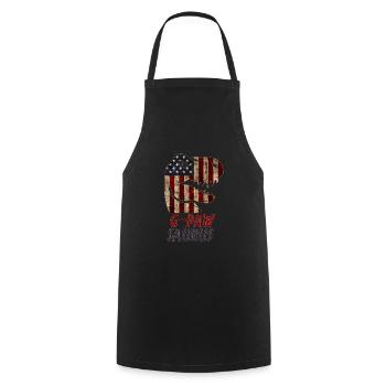 Dinosaure patriotique G-Paw - Tablier de cuisine - noir - Devant - AI Model Male 185 dark (185cm)