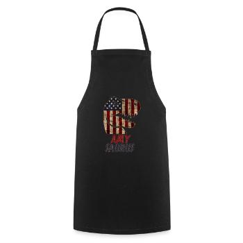 Patriotic Amy Dinosaur Amysaurus - Cooking Apron - black - Front - AI Model Male 185 dark (185cm)