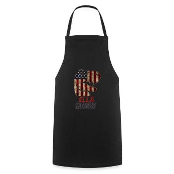 Patriotic Ella Dinosaur Ellasaurus - Cooking Apron - black - Front - AI Model Male 185 dark (185cm)