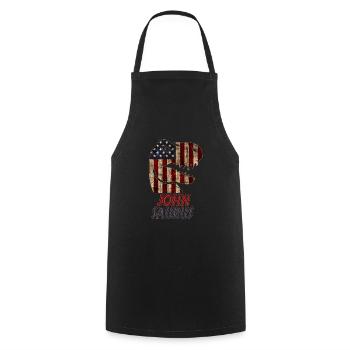 Patriotic John Dinosaur Johnsaurus - Cooking Apron - black - Front - AI Model Male 185 dark (185cm)