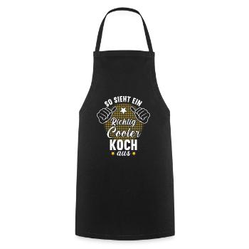 So Sieht Ein Richtig Cooler Koch aus Kochen - Kochschürze - Schwarz - Vorne - AI Model Male 185 dark (185cm)