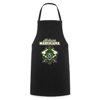 Hakuna Marijuana Funny Weed Smoking Pothead THC - Cooking Apron - black - Front - AI Model Male 185 dark (185cm)