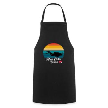 Lehua Crater Hawaii Plongée - Tablier de cuisine - noir - Devant - AI Model Male 185 dark (185cm)