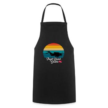 Puget Sound Seattle Diving - Cooking Apron - black - Front - AI Model Male 185 dark (185cm)