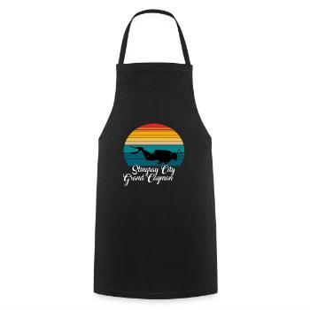 Stingray City Grand Cayman Plongée - Tablier de cuisine - noir - Devant - AI Model Male 185 dark (185cm)