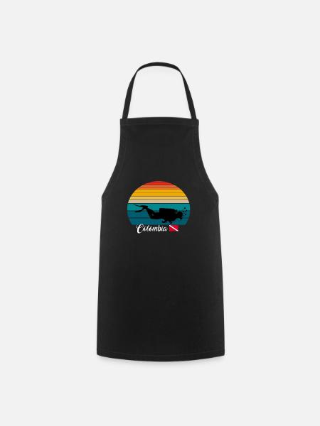 Colombia Scuba Diving Gift - Kochschürze - Schwarz