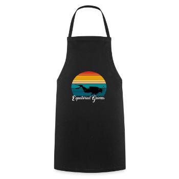 Equatorial Guinea Scuba Diving Poison - Cooking Apron - black - Front - AI Model Male 185 dark (185cm)