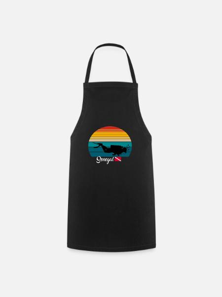 Senegal Scuba Diving Gift - Kochschürze - Schwarz